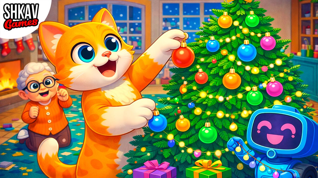 КОТ и БАБУЛЯ наряжают ЁЛКУ! Что может пойти не так? I Am Cat VR / часть 60 смотреть онлайн