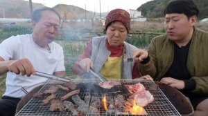 Премиальная корейская говядина. Мукбанг по Корейски, кушаем и наслаждаемся. Эпический пир.