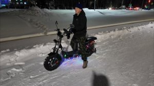 Новогодняя подсветка для электровелосипеда