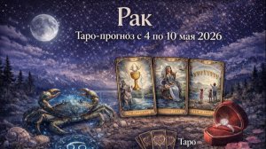 ♋ Рак — таро-прогноз с 4 по 10 мая 2026: бережный баланс 🔮