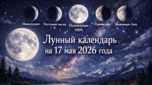🌙 Лунный календарь на 17 мая 2026 года: энергия дня и подсказки Луны ✨