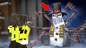 ЖУТКИЙ СНЕГОВИК ХОЧЕТ ИСПОРТИТЬ МНЕ НОВЫЙ ГОД В МАЙНКРАФТ ! SNOWMAN MOD ВЫЖИВАНИЕ