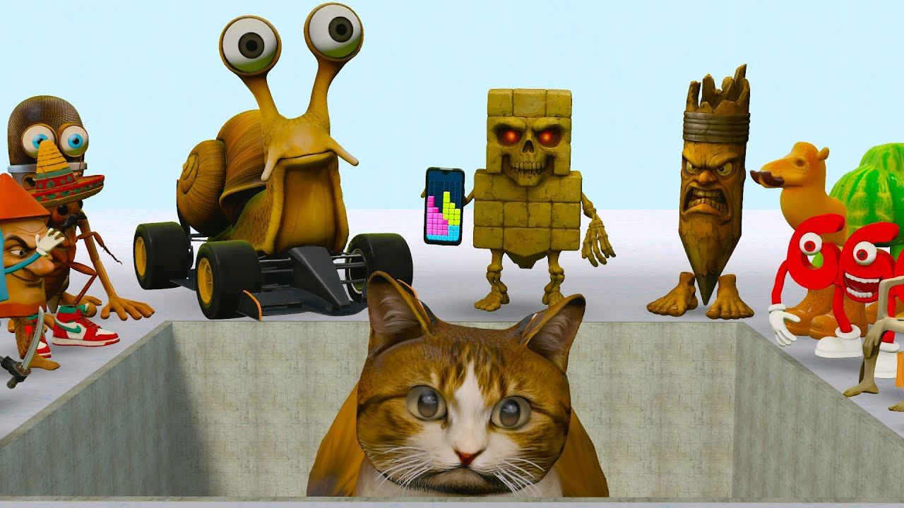 Рождественская зимняя мяуканья против всех итальянских мозговых гнид в гигантской яме – Хаос в Gmod