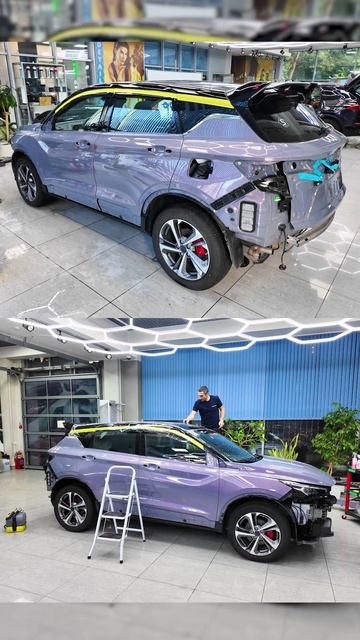 Процесс оклейки защитной пленки Geely Colray