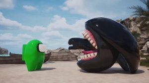 Глава VS Пакман и Годзилла серия 2. Pacman vs Alien Predator GODZILLA