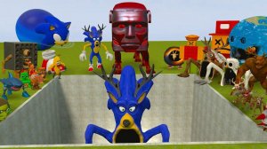 All New Italian AI Brainrot Memes vs Giant Pit with Sonic Eater Deer – Gmod