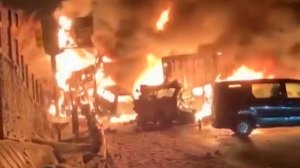 Груды сгоревшего металла: опубликованы кадры ДТП с почти 70 авто в Японии.