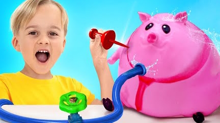 крутые научные эксперименты с надувными игрушками!!! смотреть онлайн