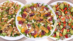 🎄3 салата без майонеза на Новый год! 🎄 Эффектно! Быстро! Вкусно! Свежо и Оригинально!🎄