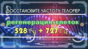 Восстановление Теломер 528 Гц +727 Гц*Оставайтесь Молодыми Навсегда*Регенерация Клеток