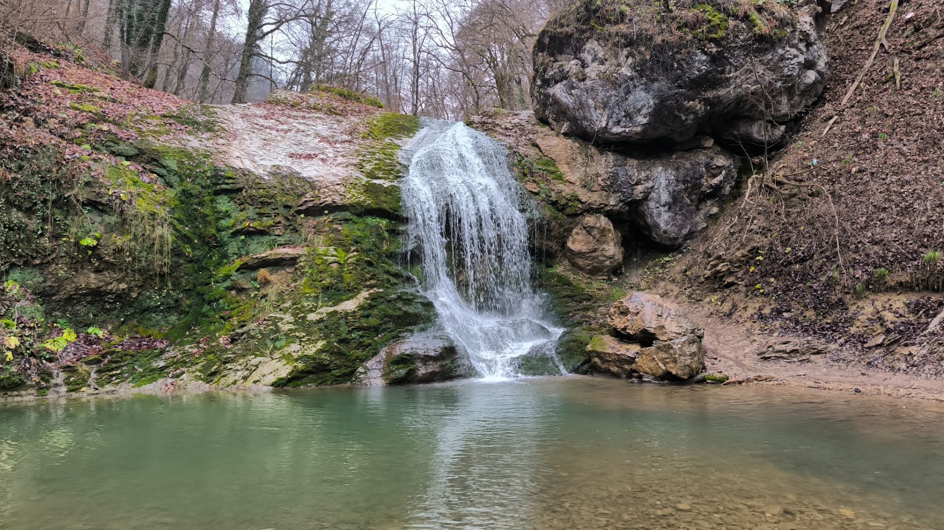 Адыгея, Хаджохская теснина, водопады Руфабго, декабрь 2025