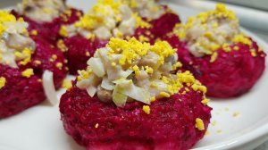 Новый салат из Свеклы как в ресторане!  Готовлю часто, ВСЕ в восторге! Свекольный Салат!