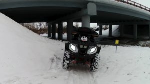 Закрытие Квадросезона 2025. Катаю по малой речке на двухсоткубовом квадроцикле Kayo.