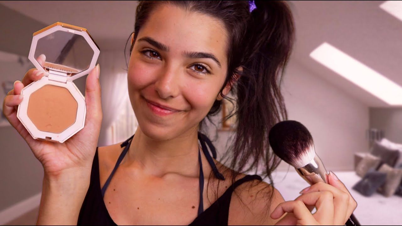 ASMR Doing Your Makeup (Personal Attention, Face brushing, Face touching, Tapping...) смотреть онлайн