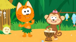 КОКОСЫ и БАНАНЫ - Котенок Котэ - Веселый мультик песенка для детей малышей