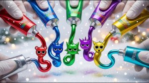 МУЛЬТФИЛЬМЫ ДЛЯ ДЕТЕЙ ИНТЕРЕСНОЕ ВИДЕО КАК ВЫДАВЛИВАЕМ ИЗ ТЮБИКОВ РАЗНЫХ СПРУНКИ ИГРАЛКИ-ЗАЛИПАЛКИ