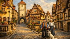 ⭐ Ротенбург-об-дер-Таубер прогулка по городу | Путешествие по Европе | Германия 4K