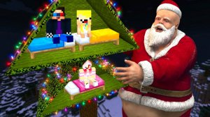 🎄СПРЯТАЛИСЬ В ЁЛКЕ ОТ ЗЛОГО ДЕДА МОРОЗА В МАЙНКРАФТ! ШЕДИ ЛЕСКА И НУБИК MINECRAFT