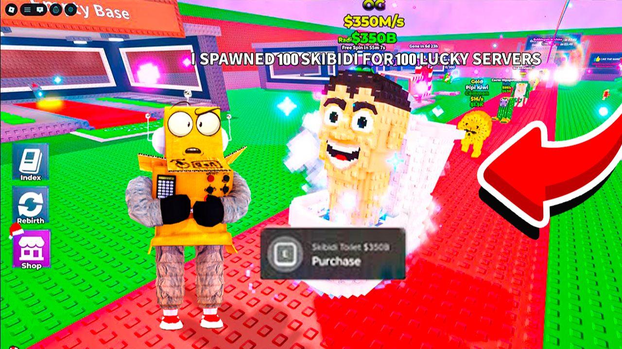 ШОК! АДМИН ЗАПУСТИЛ СРАЗУ 100 OG Skibidi Toilet на МАКСИМАЛЬНОЙ УДАЧЕ в РОБЛОКС Steal a Brainrot смотреть онлайн