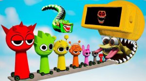 Большие и маленькие тачки СПРУНКИ против гигантского МОЛОТА