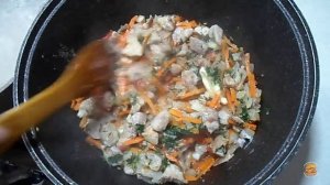 Перловка с мясом и овощами