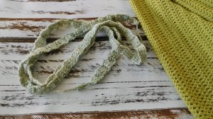 ВЯЖЕМ ПОЯС КРЮЧКОМ // РОВНОЕ ПОЛОТНО С ДЕКОРАТИВНЫМИ ЗАОСТРЁННЫМИ КОНЦАМИ 🎗✔