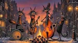 Firelight & Footsteps – Deep Bass Jazz for Late-Night Calm & Concentration