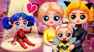 Леди Баг растет мама против мачехи Хлои Буржуа! Моя сестра - плохая! Поделки для кукол ЛОЛ ОМГ!