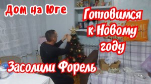 Дом на Юге. Готовимся к Новому году. Засолили Форель.