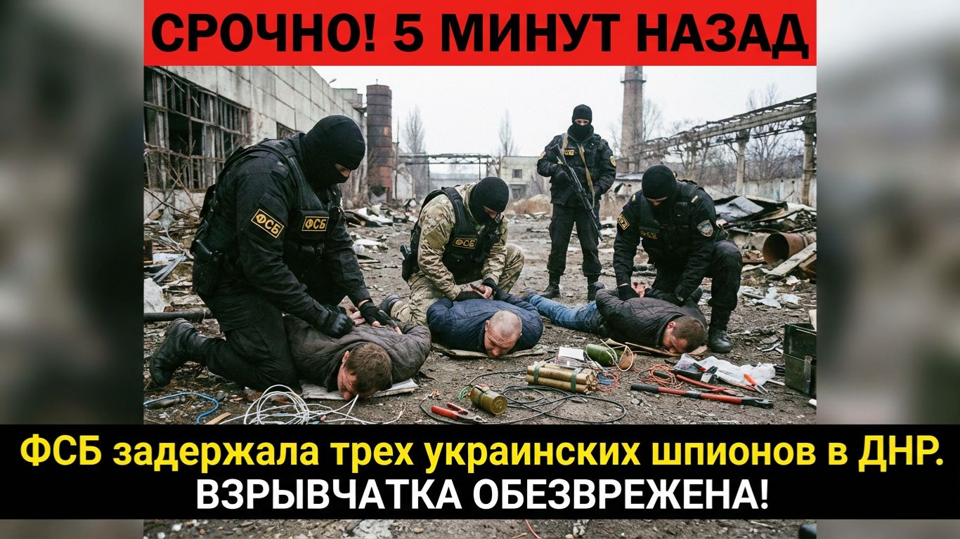 Срочно! 5 минут назад ФСБ задержала трех украинских шпионов в ДНР смотреть онлайн
