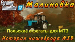 Farming Simulator 22. Малиновка. История нищеброда №39. Польские агрегаты для МТЗ.