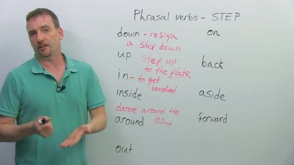10  STEP  Phrasal Verbs in English step up, step down, step in...