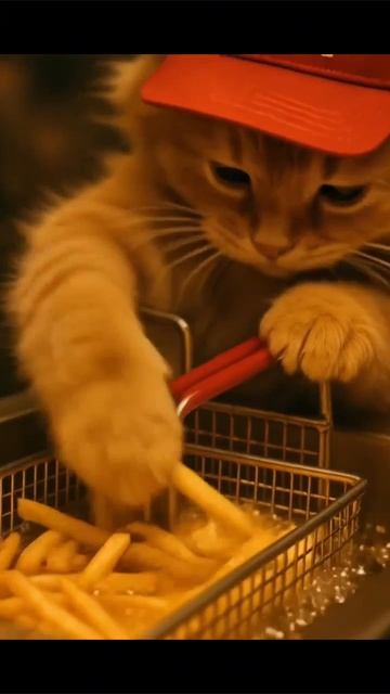 котик работает в Макдональдсе смотреть онлайн