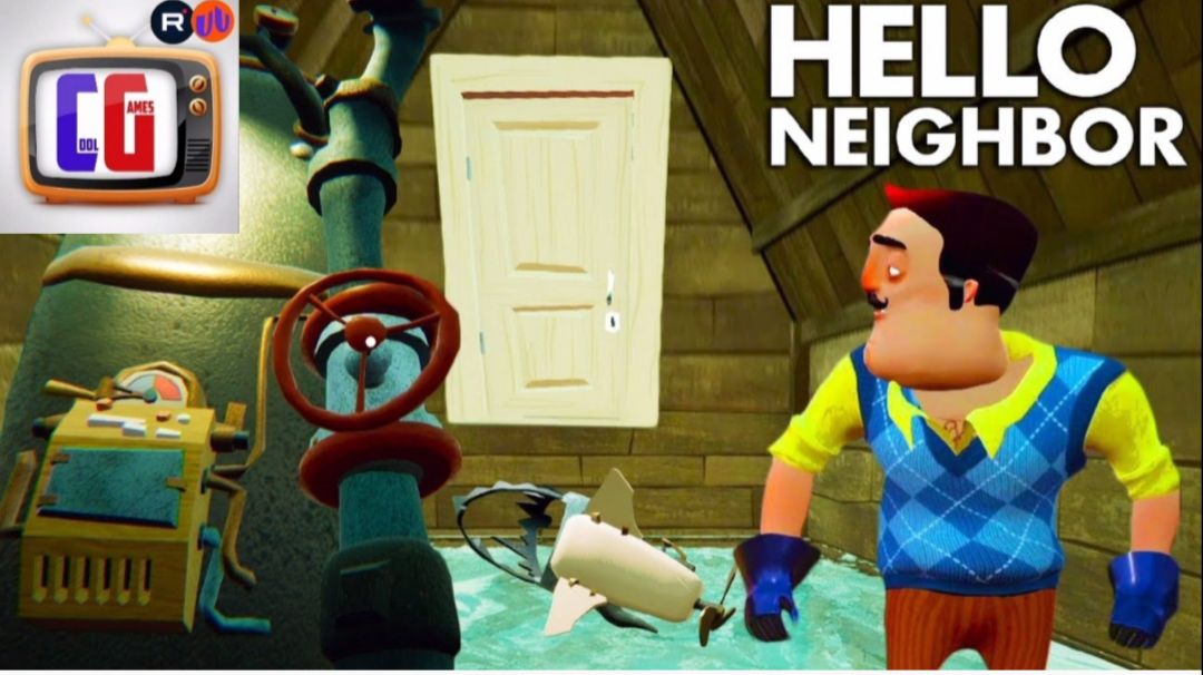 Пробрался вТАЙНУЮ КОМНАТУ СОСЕДА Побег из дома Привет Сосед через дверь Прохождение АКТ 2 Вариант 2