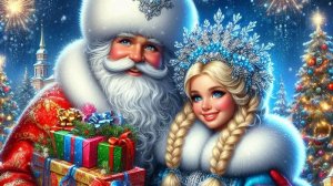 Праздник в кругу семьи. С Новым годом! Роскошная музыкальная открытка.