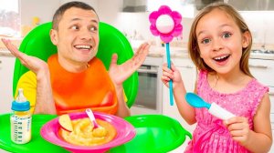 Папа становится малышом на целый день!