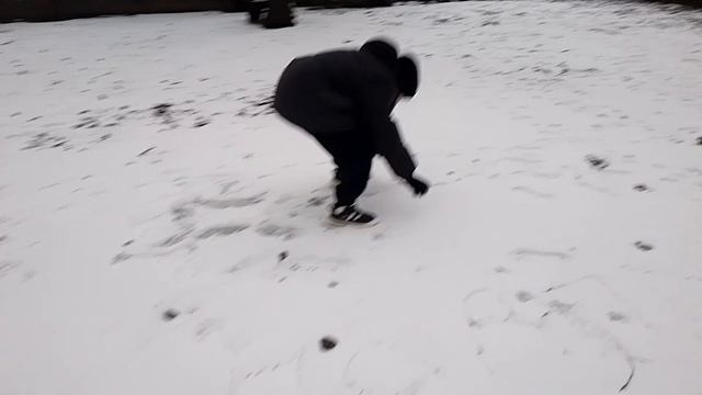 слепил снеговика, максим