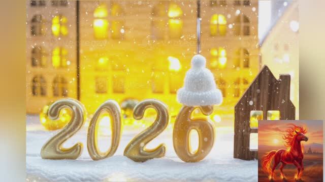 Новогодняя открытка! Всех с Наступающим, счастья, любви, здоровья!🌲❄️🎊🎉🎁🧨 смотреть онлайн