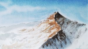 Акварель для начинающих. Урок 7. Зимние горы