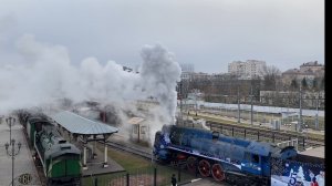 Манёвры Паровоза П36-0218 в депо Подмосковная