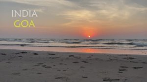 Закат солнца в Индийский океан, ГОА. Расслабляющее видео, релакс