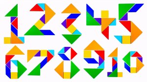 Цифры из Головоломки Танграм.