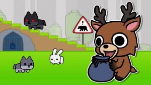 ОЛЕНЬ БЕЖИТ ПО БЕСКОНЕЧНОЙ ЛЕСТНИЦЕ 99 НОЧЕЙ В ЛЕСУ МУЛЬТИК ПО РОБЛОКС! ROBLOX АНИМАЦИЯ РЕАКЦИЯ