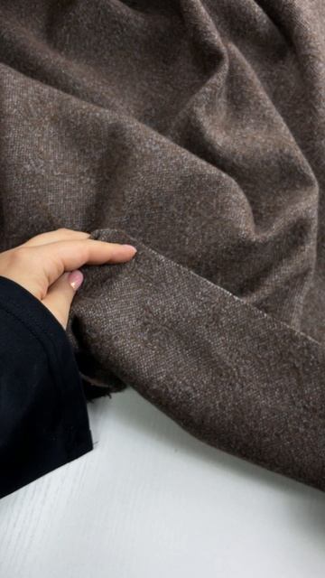 Ткань шерсть коричневая меланж FS-730 смотреть онлайн