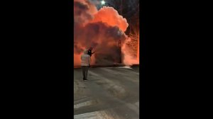 В Кимрах сгорел рейсовый автобус