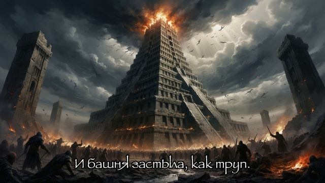 Русская песня о том, как люди строили город и Вавилонскую башню, но Господь Бог смешал языки.