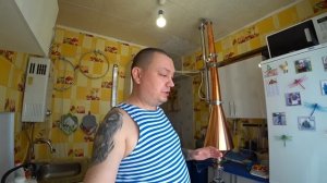 Отбор голов при дистилляции зерновых на прямоточном с
