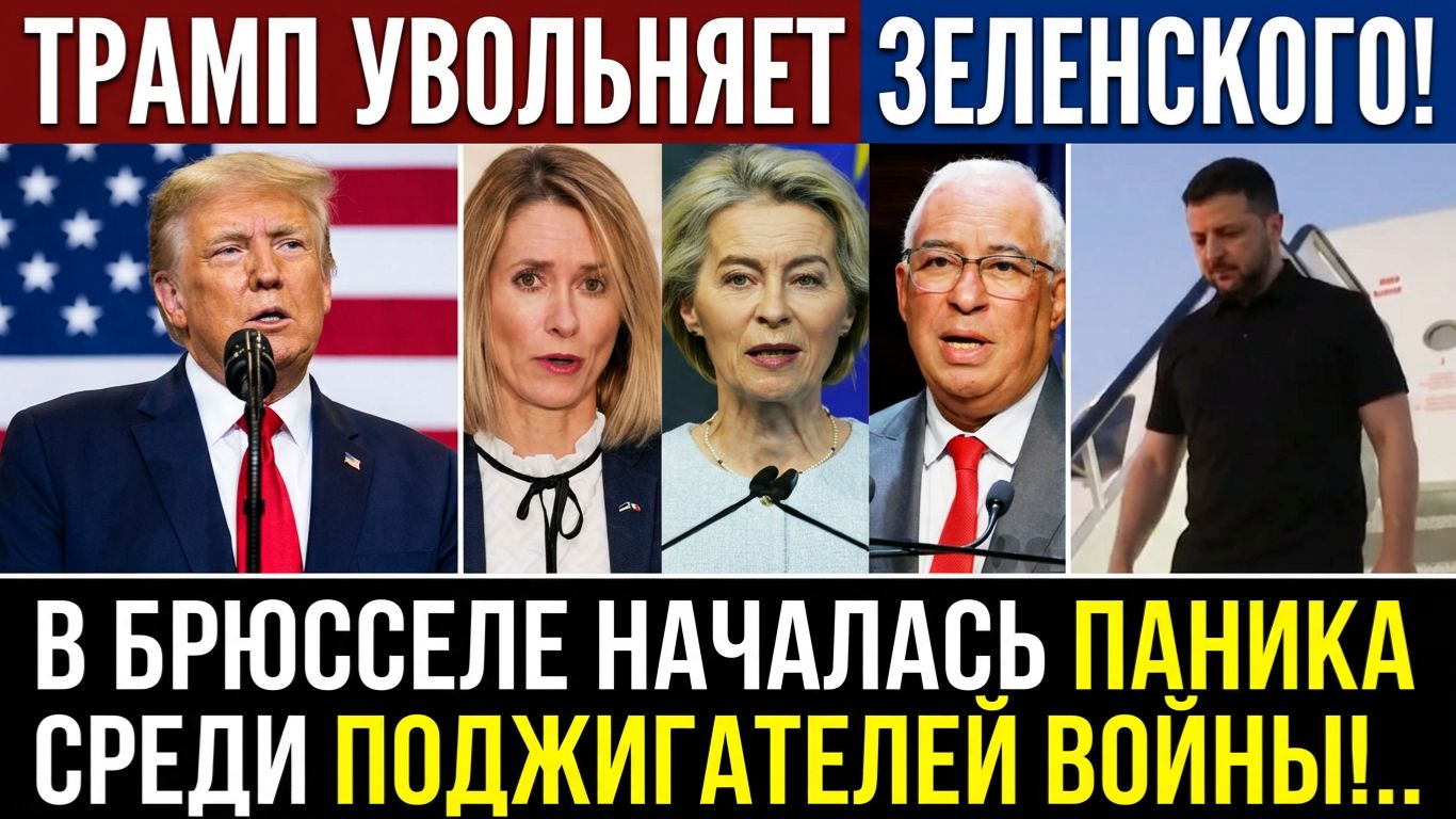 ТРАМП УВОЛЬНЯЕТ ЗЕЛЕНСКОГО! В БРЮССЕЛЕ НАЧАЛАСЬ ПАНИКА СРЕДИ ПОДЖИГАТЕЛЕЙ ВОЙНЫ! смотреть онлайн