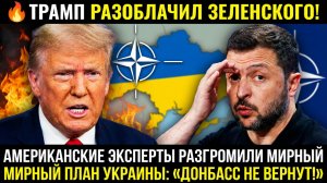 🔥 ТРАМП РАЗОБЛАЧИЛ ЗЕЛЕНСКОГО! АМЕРИКАНСКИЕ ЭКСПЕРТЫ РАЗГРОМИЛИ МИРНЫЙ ПЛАН УКРАИНЫ