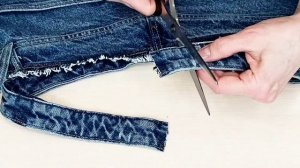 Как ушить джинсы в талии и боковых швах.